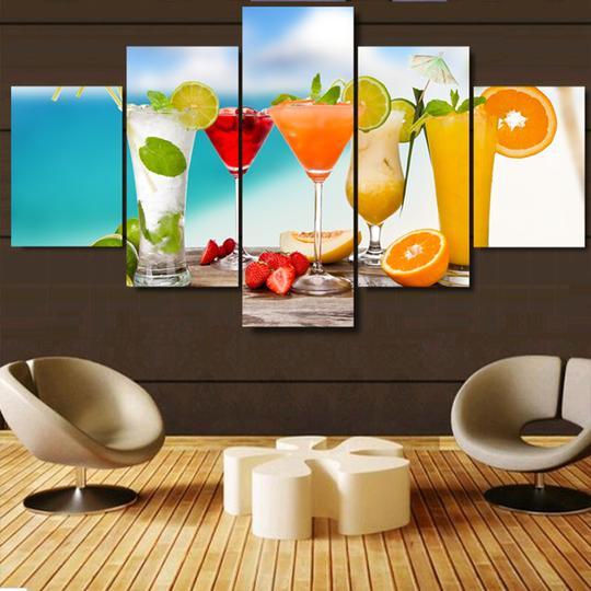 Tropical Drinks Bar Cocktails Liquor – Abstract Canvas Wall Art