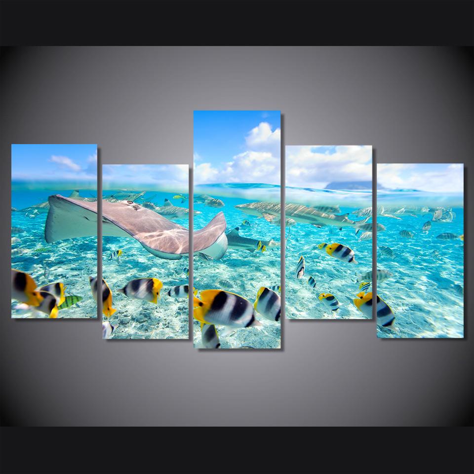 Tropical Fishes Sea Ocean – Space Canvas Wall Art