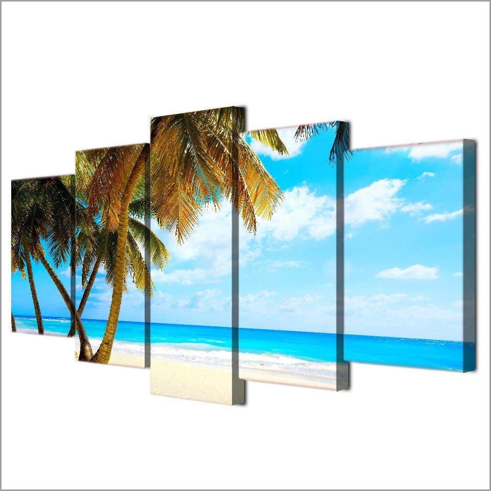 Tropical Paradise Beach 01 – Space Canvas Wall Art