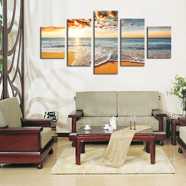Tropical Sunset On A Secluded Beach – Nature Canvas Wall Art