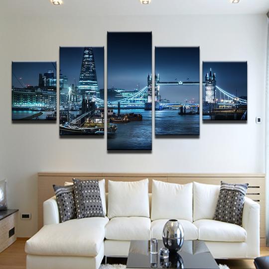 Tugboats On The Thames London England – Nature Canvas Wall Art