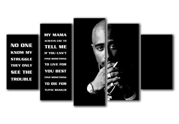Tupac Shakur Quotes Rapper 2 – Music Canvas Wall Art