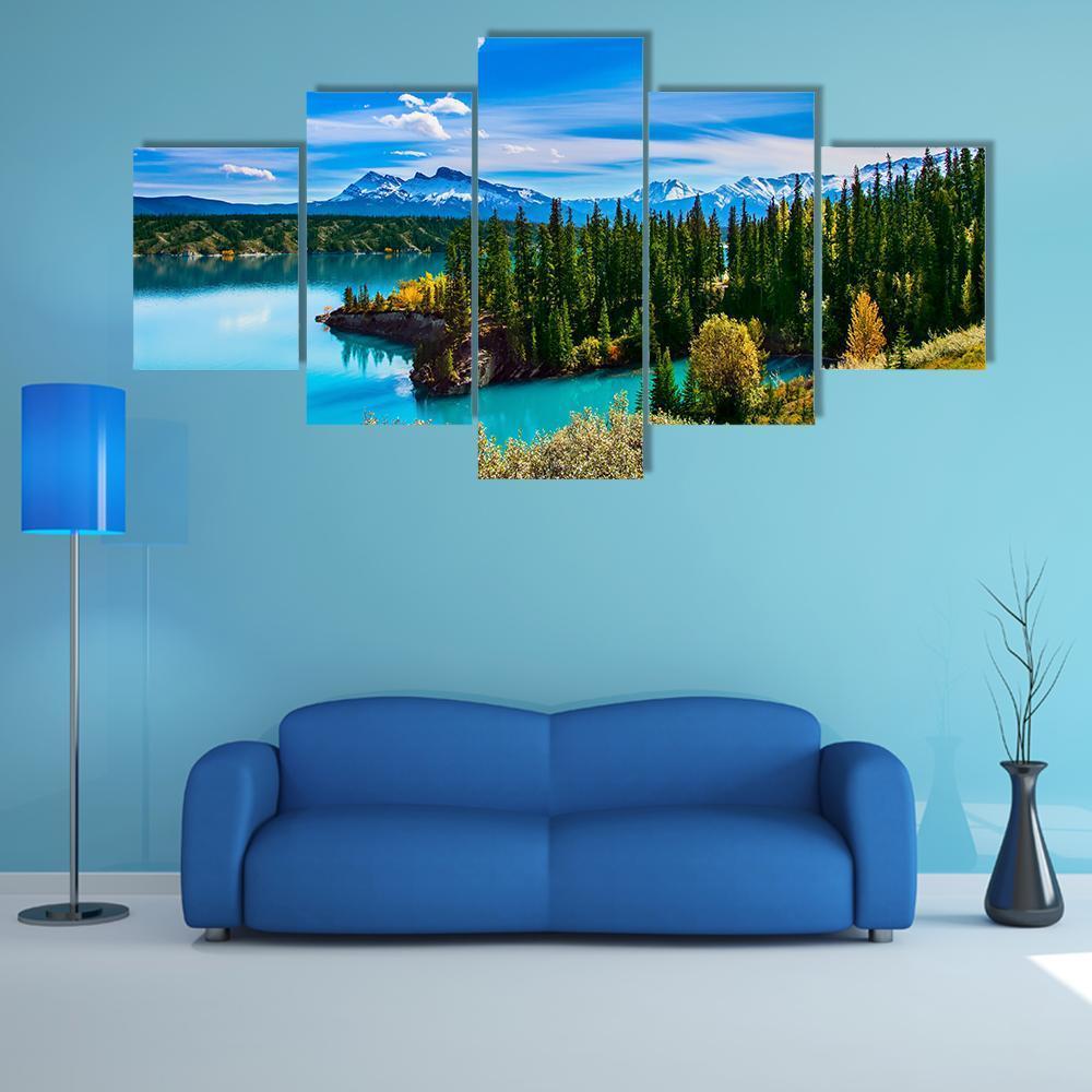 Turquoise Abraham Lake – Nature Canvas Wall Art