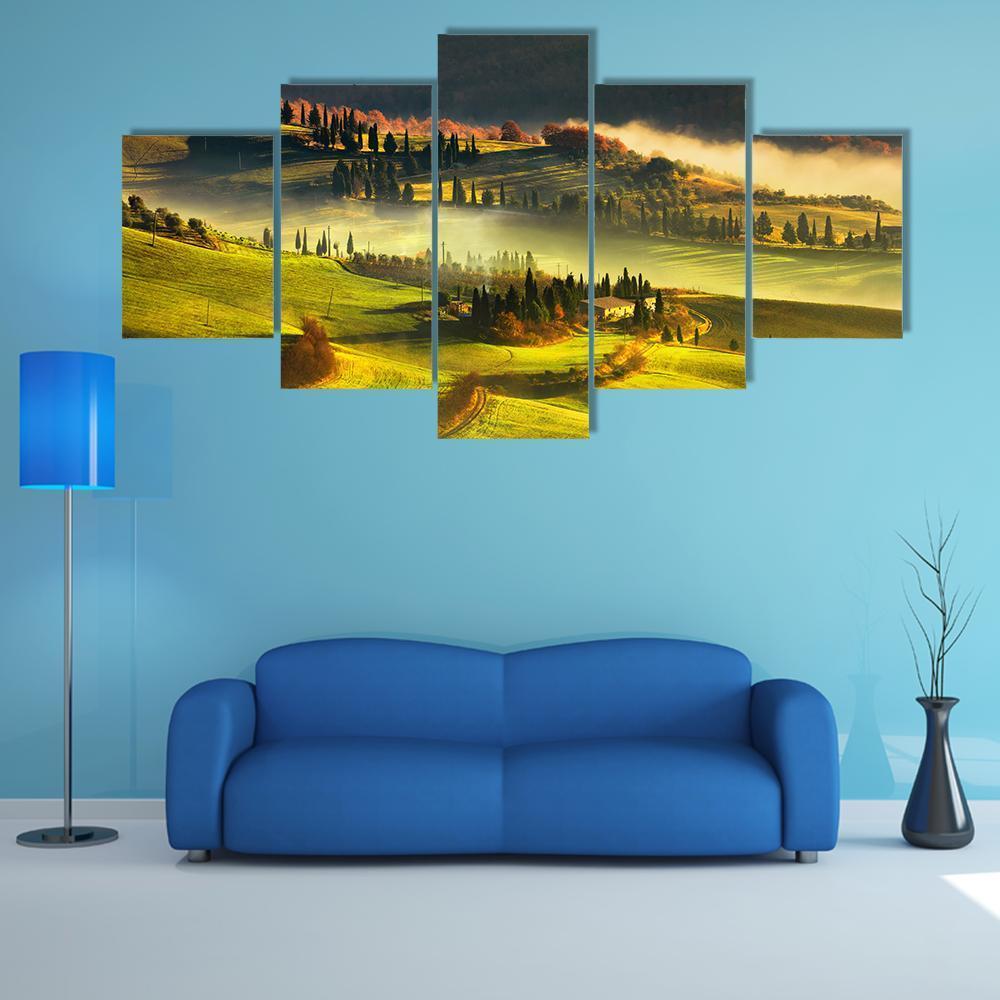 Tuscany Foggy Morning – Nature Canvas Wall Art