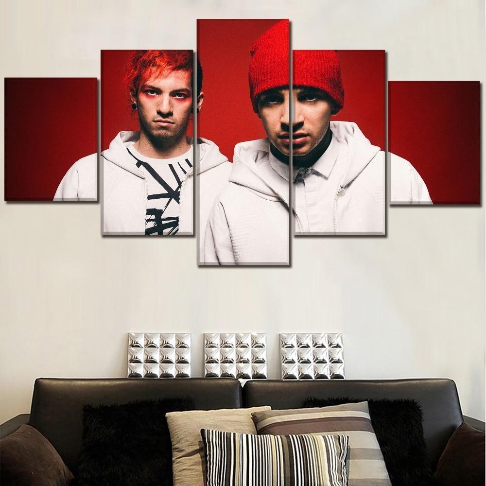 Twenty One Pilots Tyler Joseph And Josh Dun Canvas Wall Art