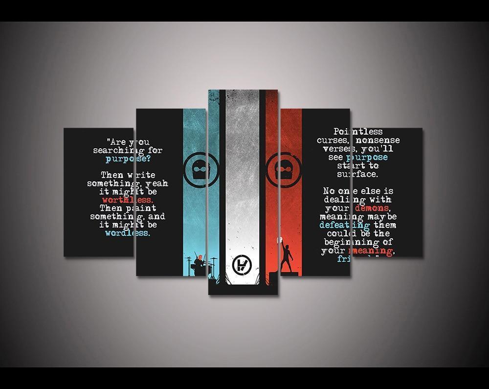 Twenty One Pilots Kitchen Sink Lyrics Celebrity Canvas Wall Art