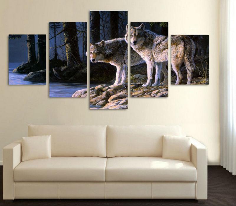 Two Curious Wolves – Animal Canvas Wall Art
