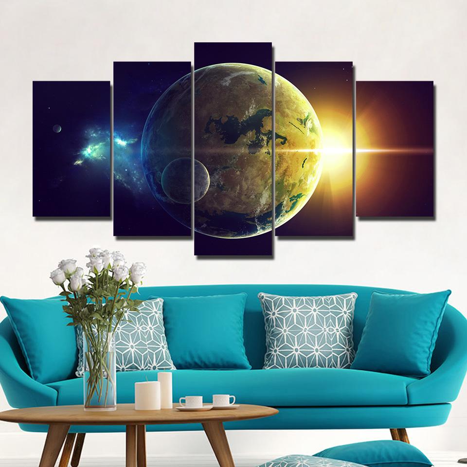 Two Stars – Space Universe Canvas Wall Art