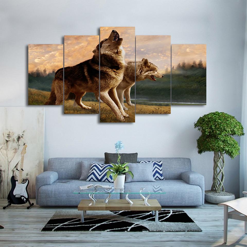 Two Wolf – Animal Canvas Wall Art