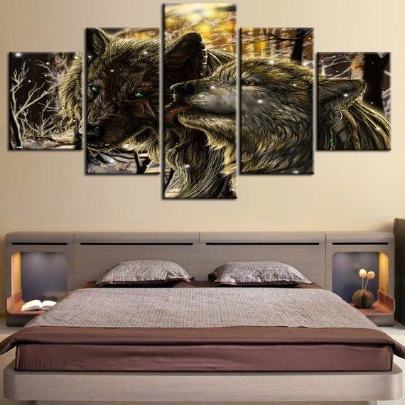 Two Wolf Moutain – Animal Canvas Wall Art