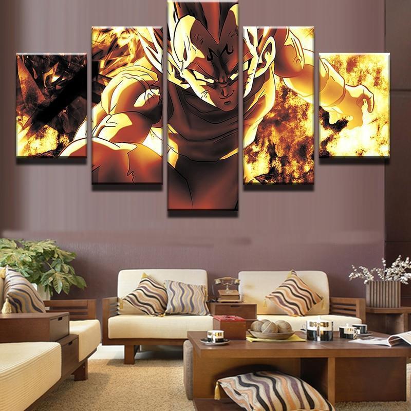 Uncontrol Vegeta Dragon Balls – Anime Canvas Wall Art