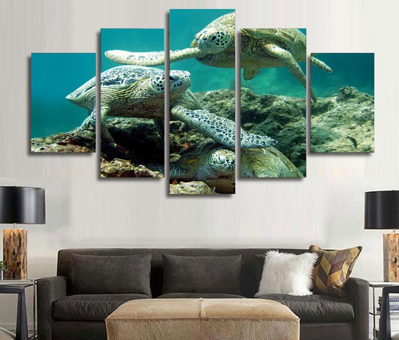 Underwater Sea Turtle – Animal Canvas Wall Art