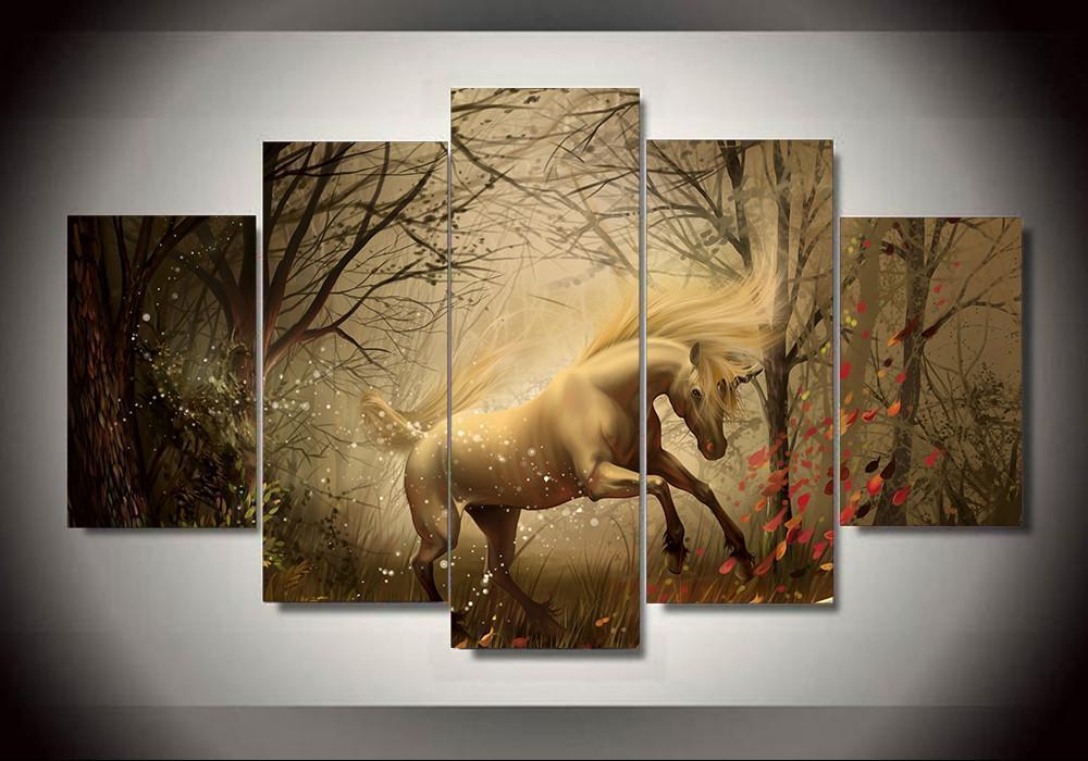 Unicorn 11 – Abstract Animal Canvas Wall Art