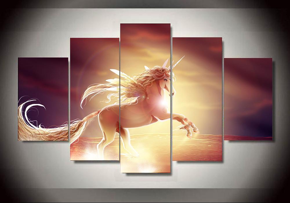 Unicorn 12 – Abstract Animal Canvas Wall Art