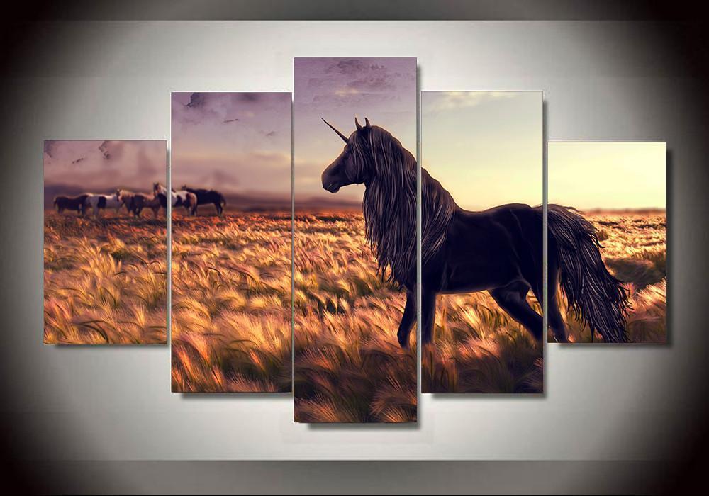 Unicorn 13 – Abstract Animal Canvas Wall Art