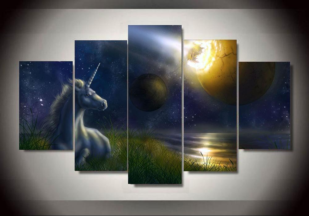 Unicorn 14 – Abstract Animal Canvas Wall Art
