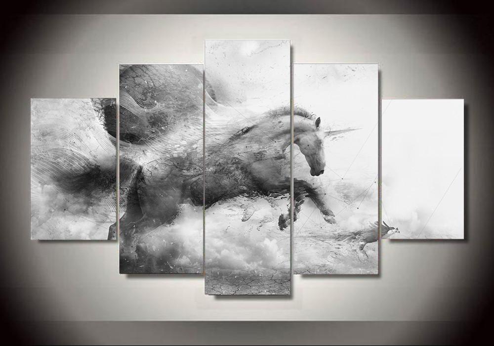 Unicorn 15 – Abstract Animal Canvas Wall Art