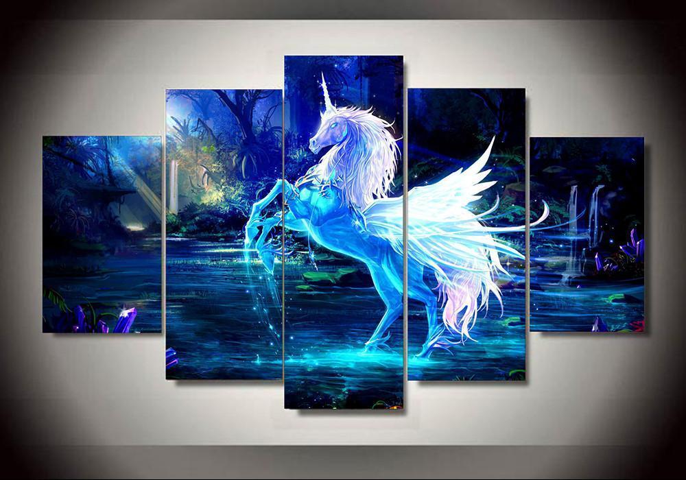 Unicorn 6 – Abstract Animal Canvas Wall Art