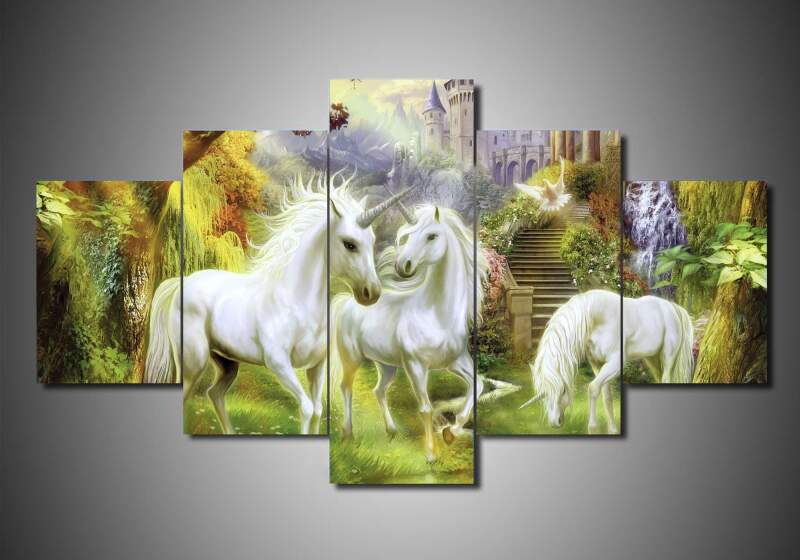 Unicorn 7 – Abstract Animal Canvas Wall Art