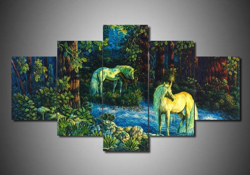 Unicorn 8 – Abstract Animal Canvas Wall Art