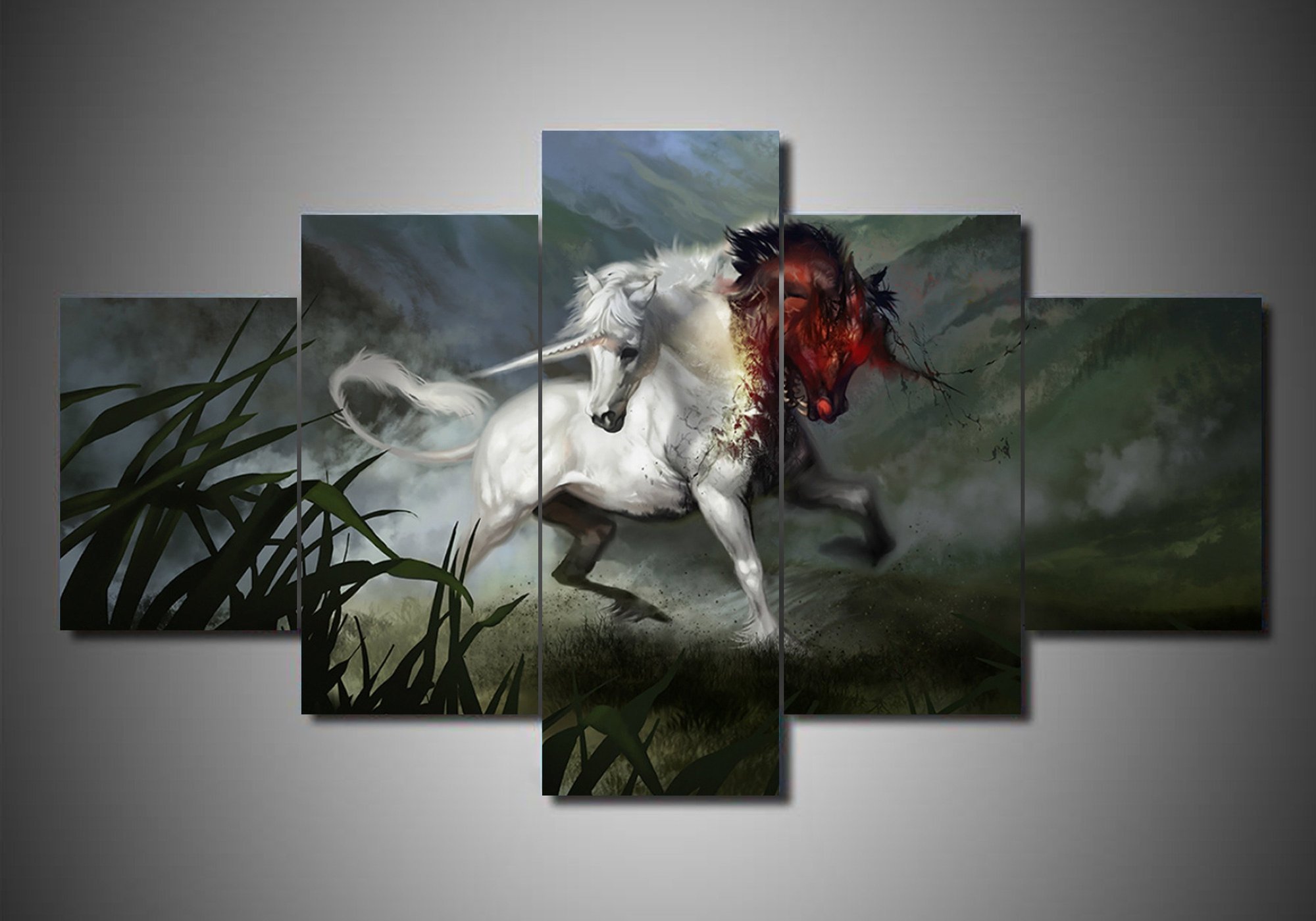 Unicorn 9 – Abstract Animal Canvas Wall Art