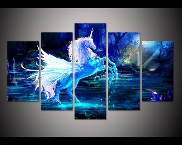 Unicorn – Abstract Animal Canvas Wall Art