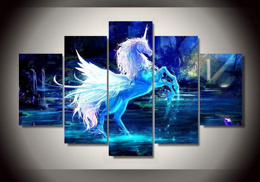 Unicorn Horse – Animal Canvas Wall Art