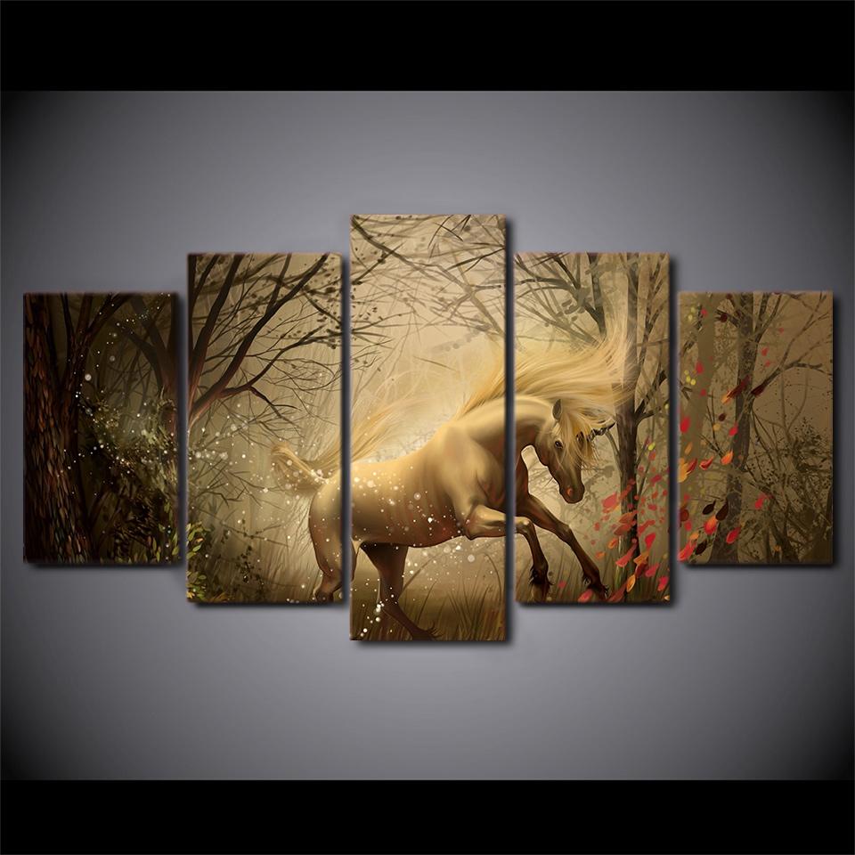 Unicorn Painting Un-009 – Animal Canvas Wall Art