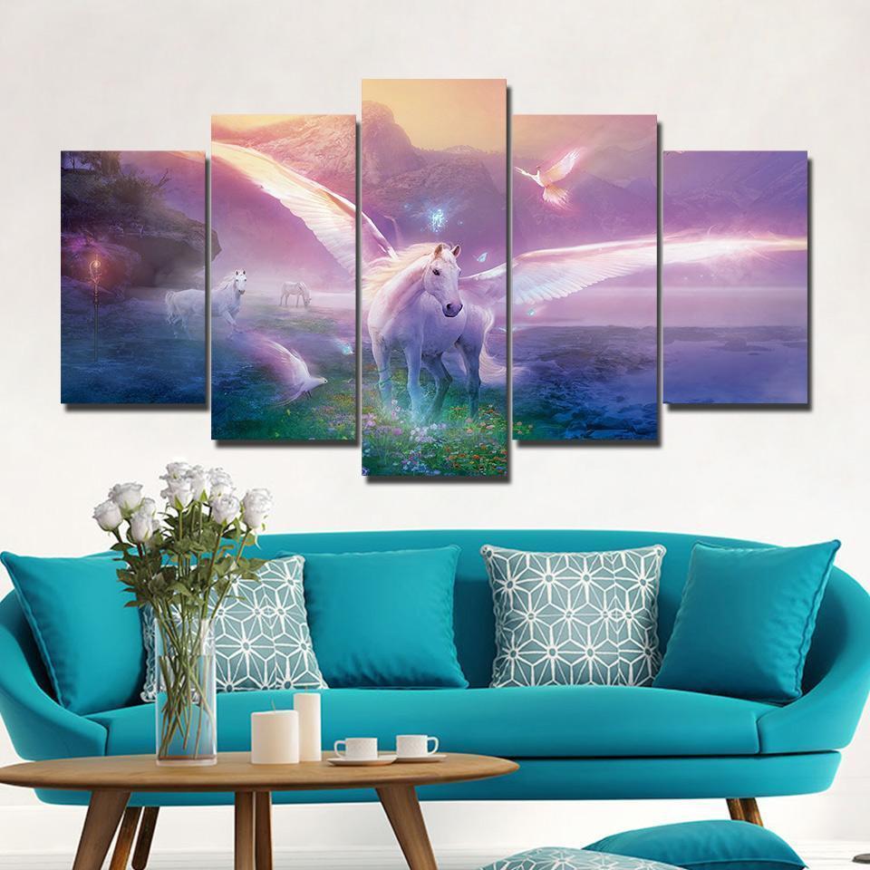 Unicorn Painting Un-011 Animal – Canvas Wall Art