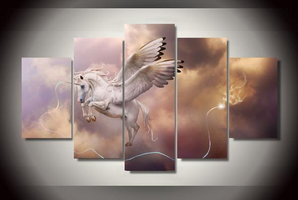 Unicorn Pegasus 02 – Animal Canvas Wall Art