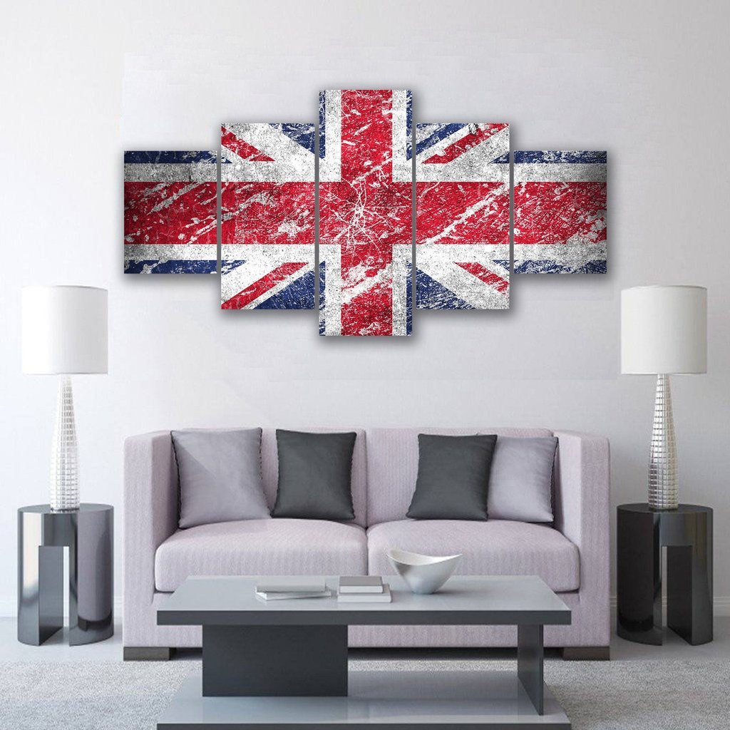 United Kingdom Flag – Abstract Canvas Wall Art