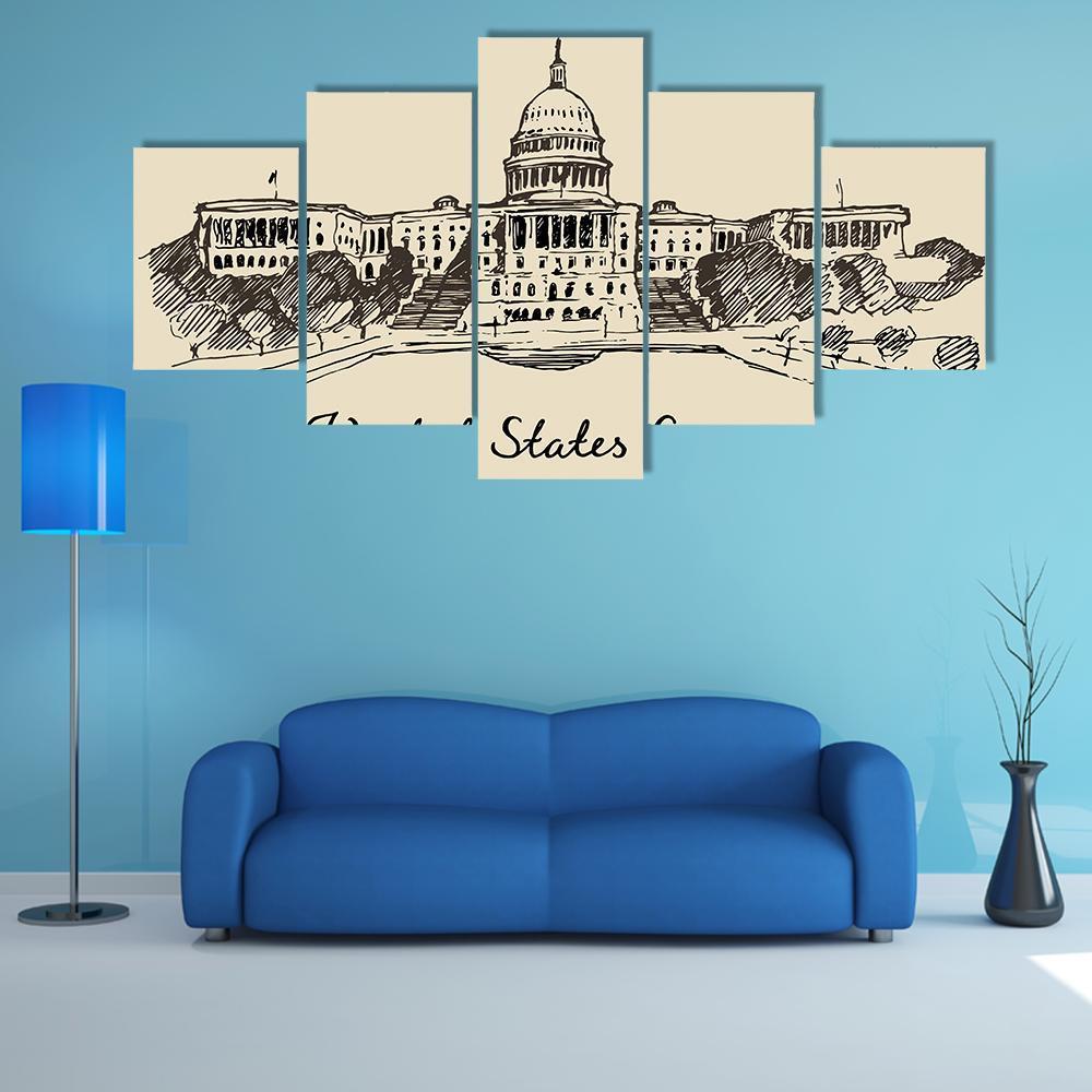 United States Capital Hill – Nature Canvas Wall Art
