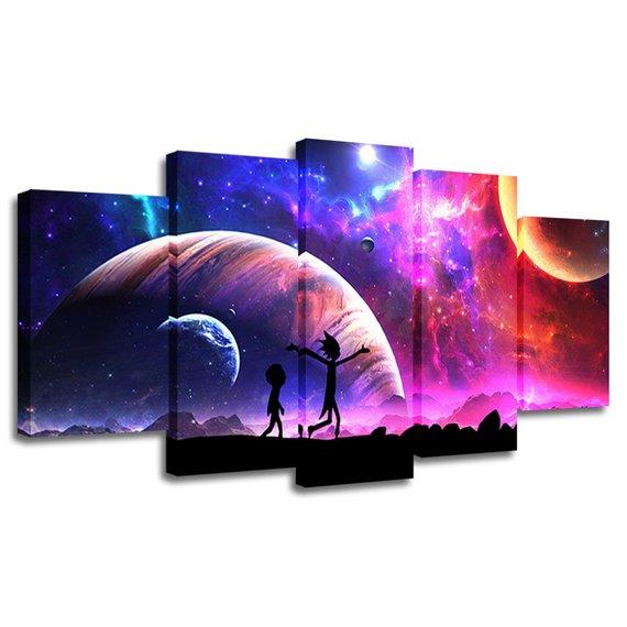 Universe Planet Rick And Morty 10 – Cartoon Canvas Wall Art
