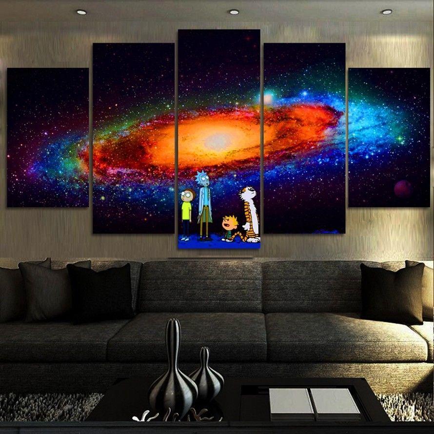 Universe Rick &Amp; Morty- Cartoon Canvas Wall Art