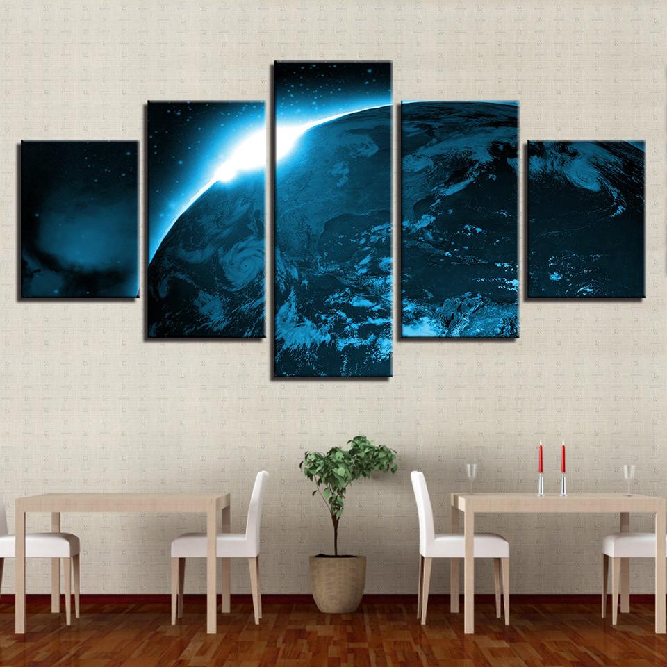 Universe Space Planet Earth Abstract – Space Canvas Wall Art