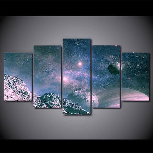 Universe Stars Sky Space Moon 01 – Space Canvas Wall Art