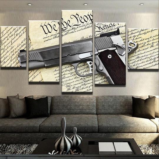 Us Constitution 1911 2Nd Amendment – Army Canvas Wall Art