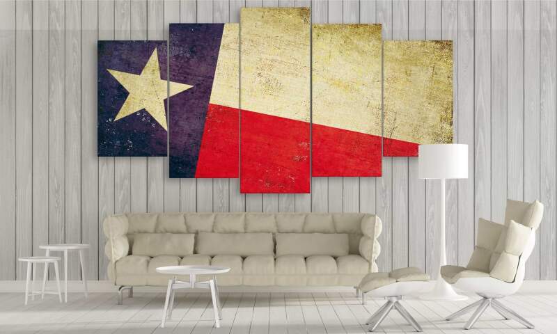 Usa Texas State Flag – Abstract Canvas Wall Art