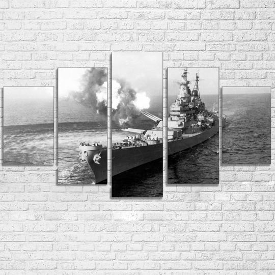 Uss Missouri Battleship -Automative Canvas Wall Art