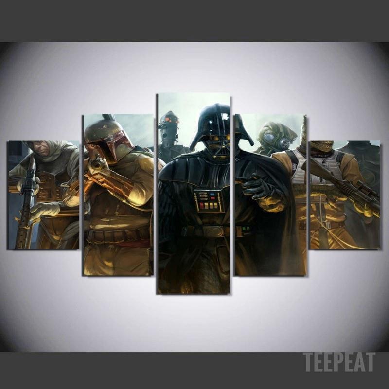 Vader And Bounty Hunters – Movie Canvas Wall Art