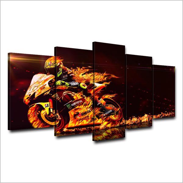 Valentino Rossi Motorcycle – Sportbike Canvas Wall Art
