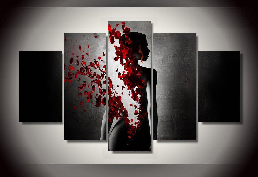 Vanishing Woman Beautiful Back Abstract Beauty – Abstract Canvas Wall Art