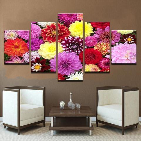 Variety Of Dahlias – Nature Canvas Wall Art