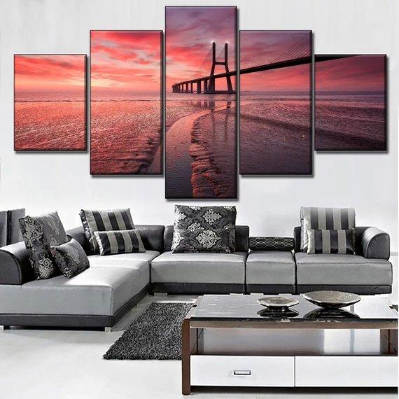 Vasco Da Gama Bridge – Nature Canvas Wall Art