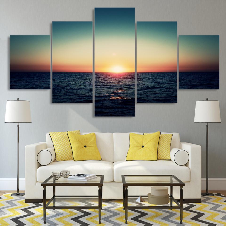 Vast Open Sea Sunset – Nature Canvas Wall Art