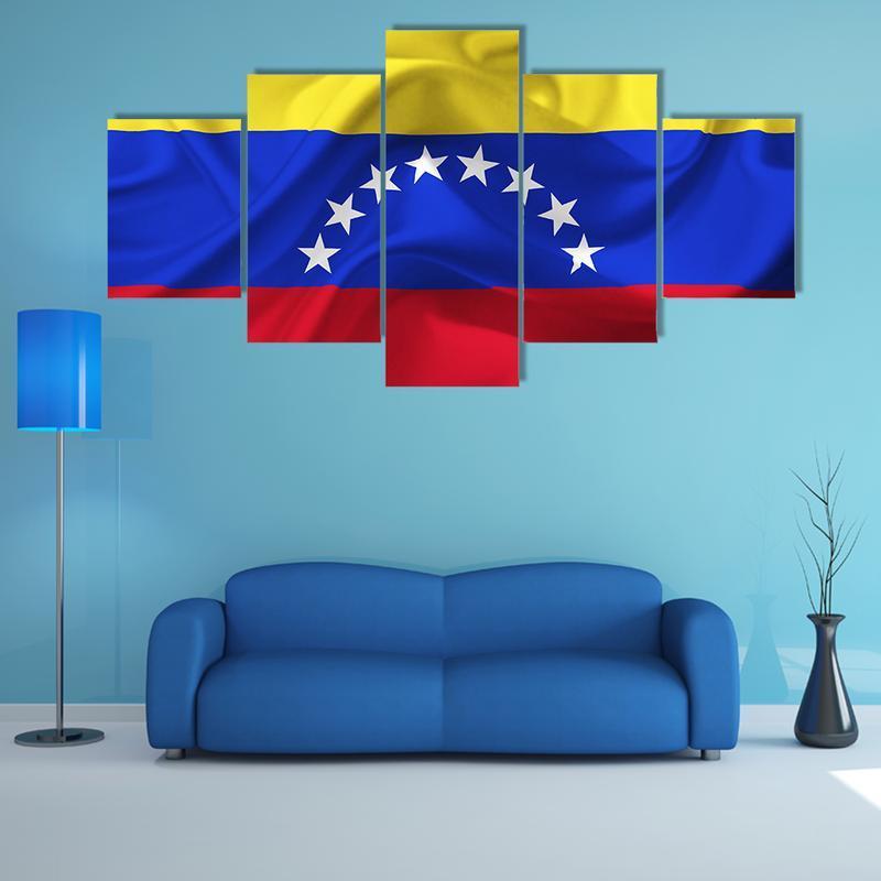 Venezuela Waving Flag – Abstract Canvas Wall Art