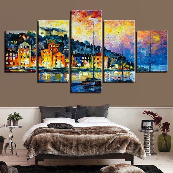 Venice Aquatic City Colorful – Abstract Canvas Wall Art