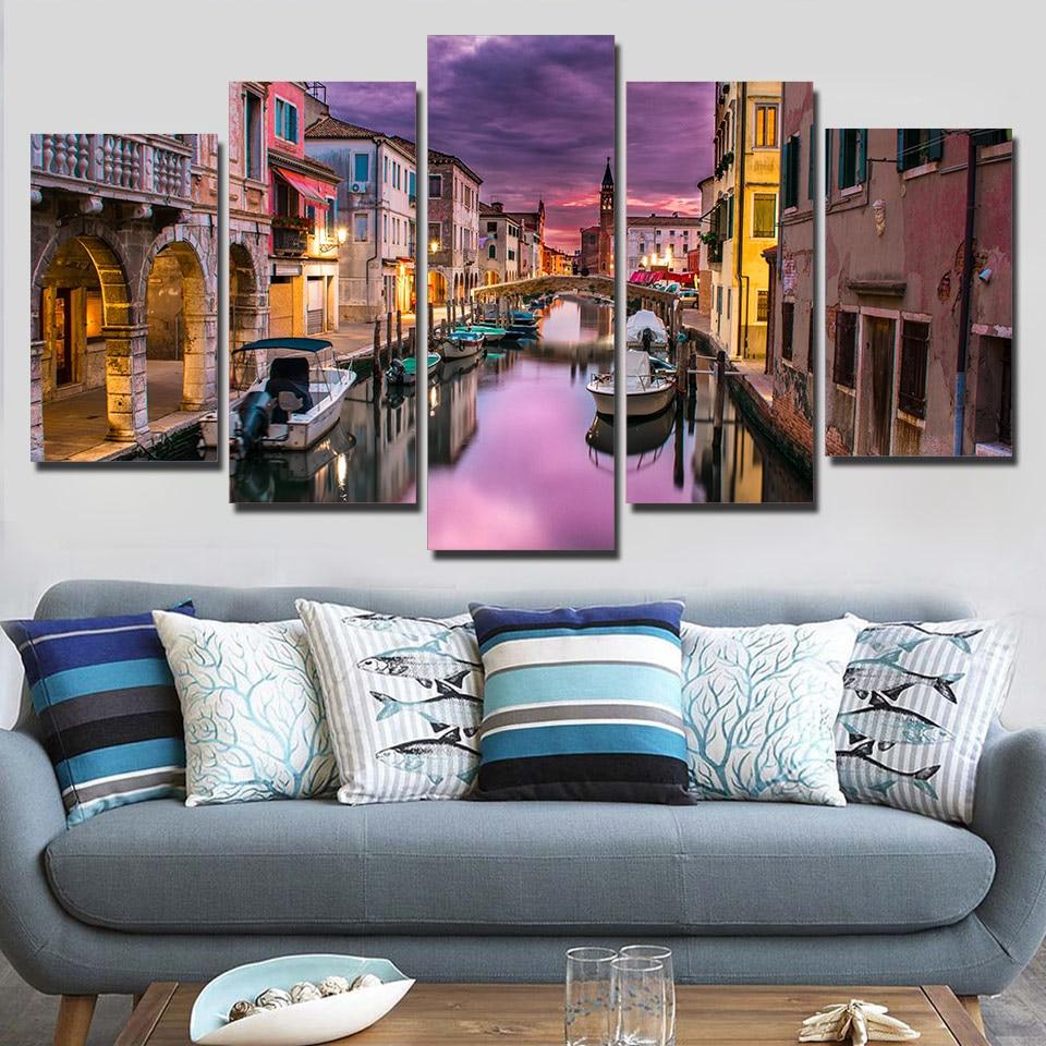 Venice At Dusk – Nature Canvas Wall Art