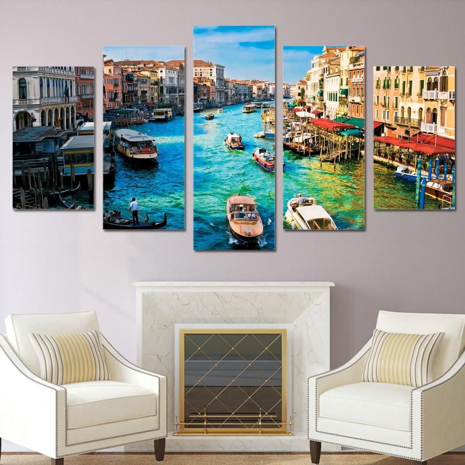 Venice Water City Boat River – Nature Canvas Wall Art