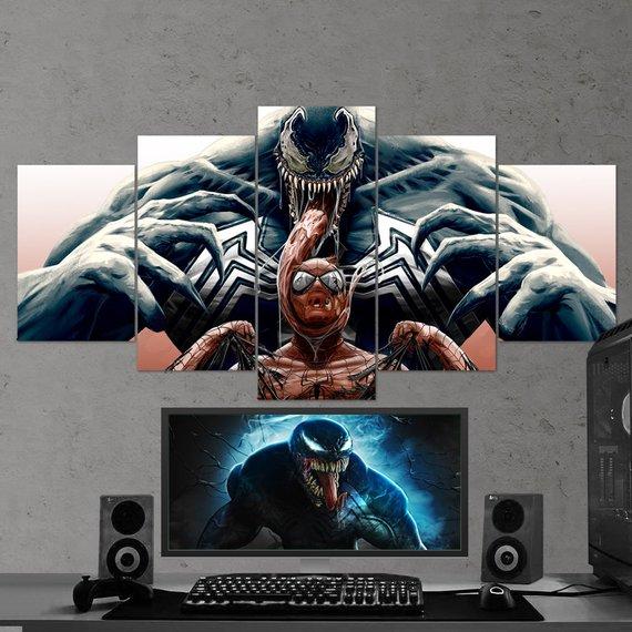 Venom Vs Spiderman – Dc Canvas Wall Art